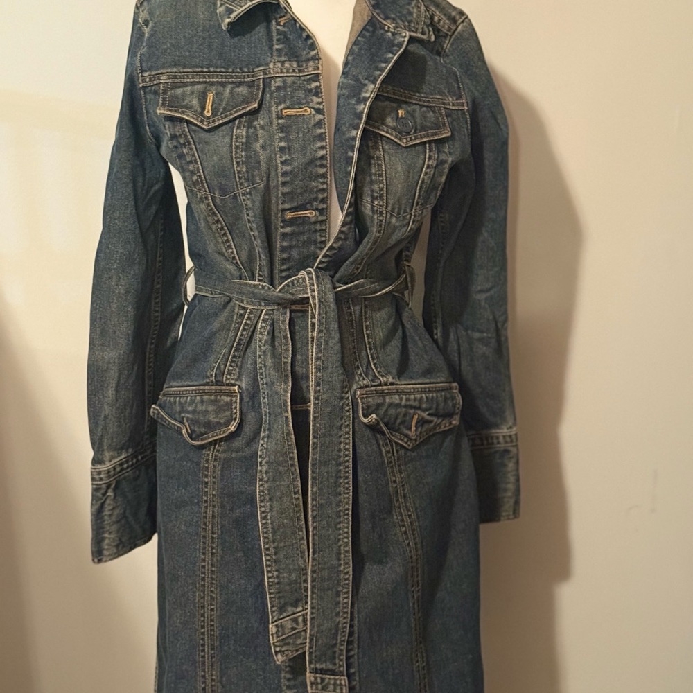 Vintage GAP  02’ Western Rugged Blue Denim Belted Women's Jacket